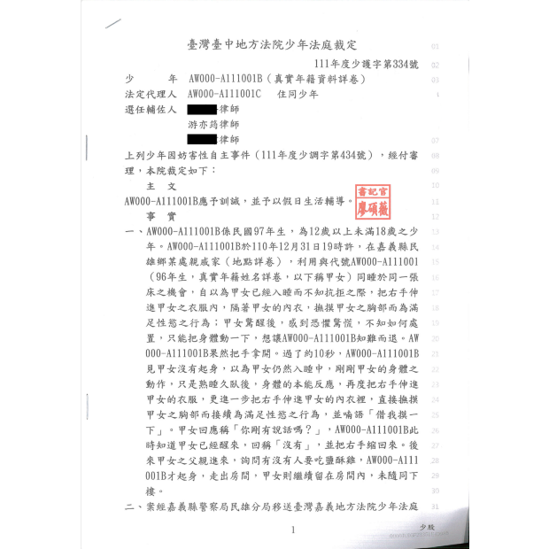 少年刑事性侵害爭取減輕處分給予自新機會.png